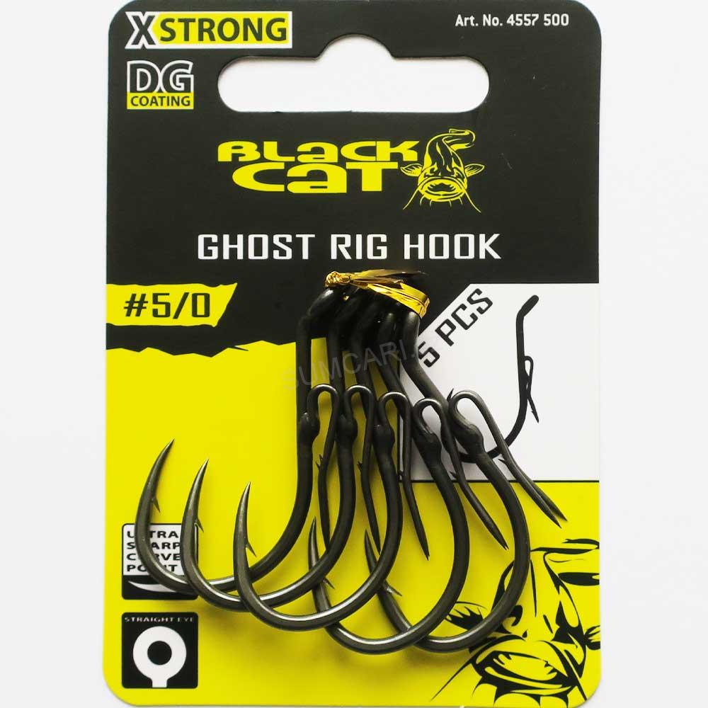 Black Cat sumcový háček GHOST Rig Hook DG coating 6/0, 5ks