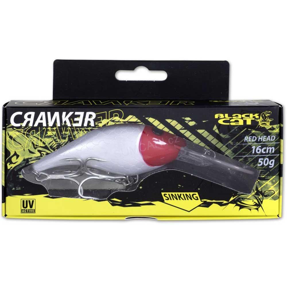 Black Cat wobler BABY Cranker Red/Glow in the dark, 25g 12cm
