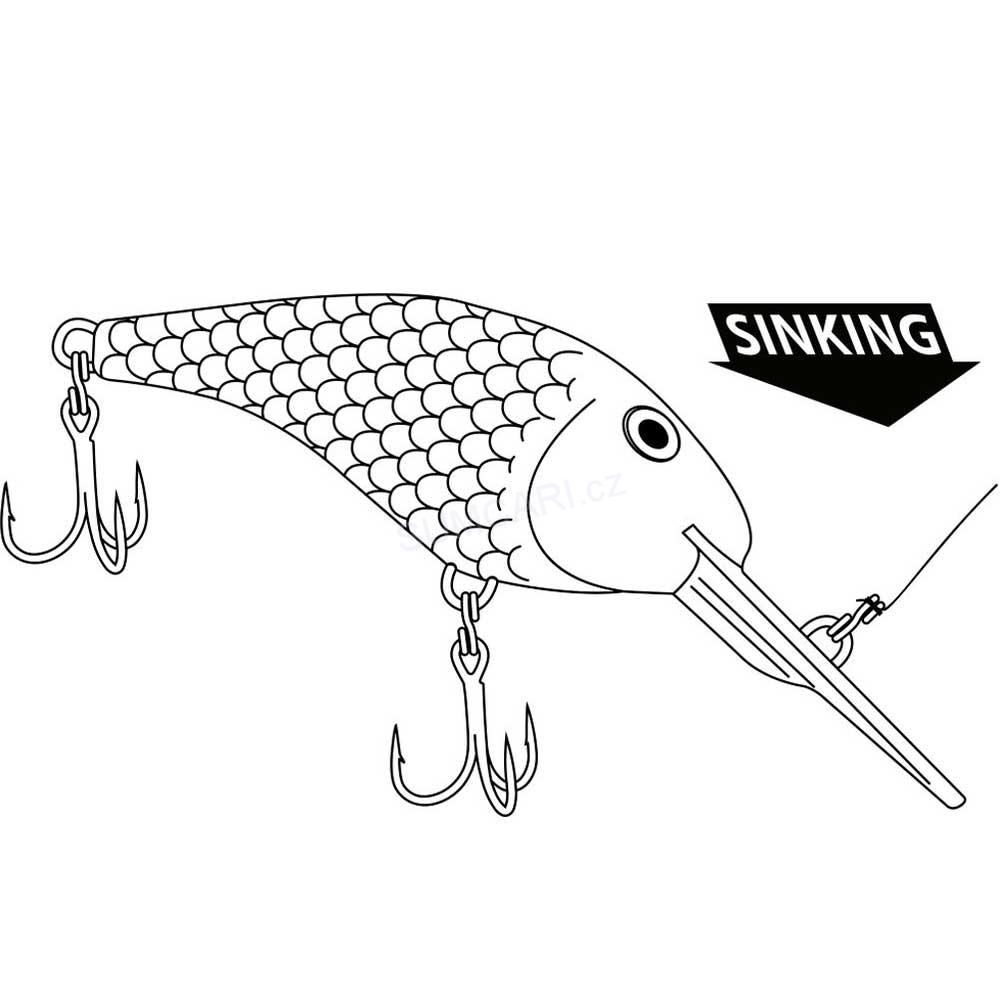 Black Cat wobler Cranker zombie yellow, 50g 16cm