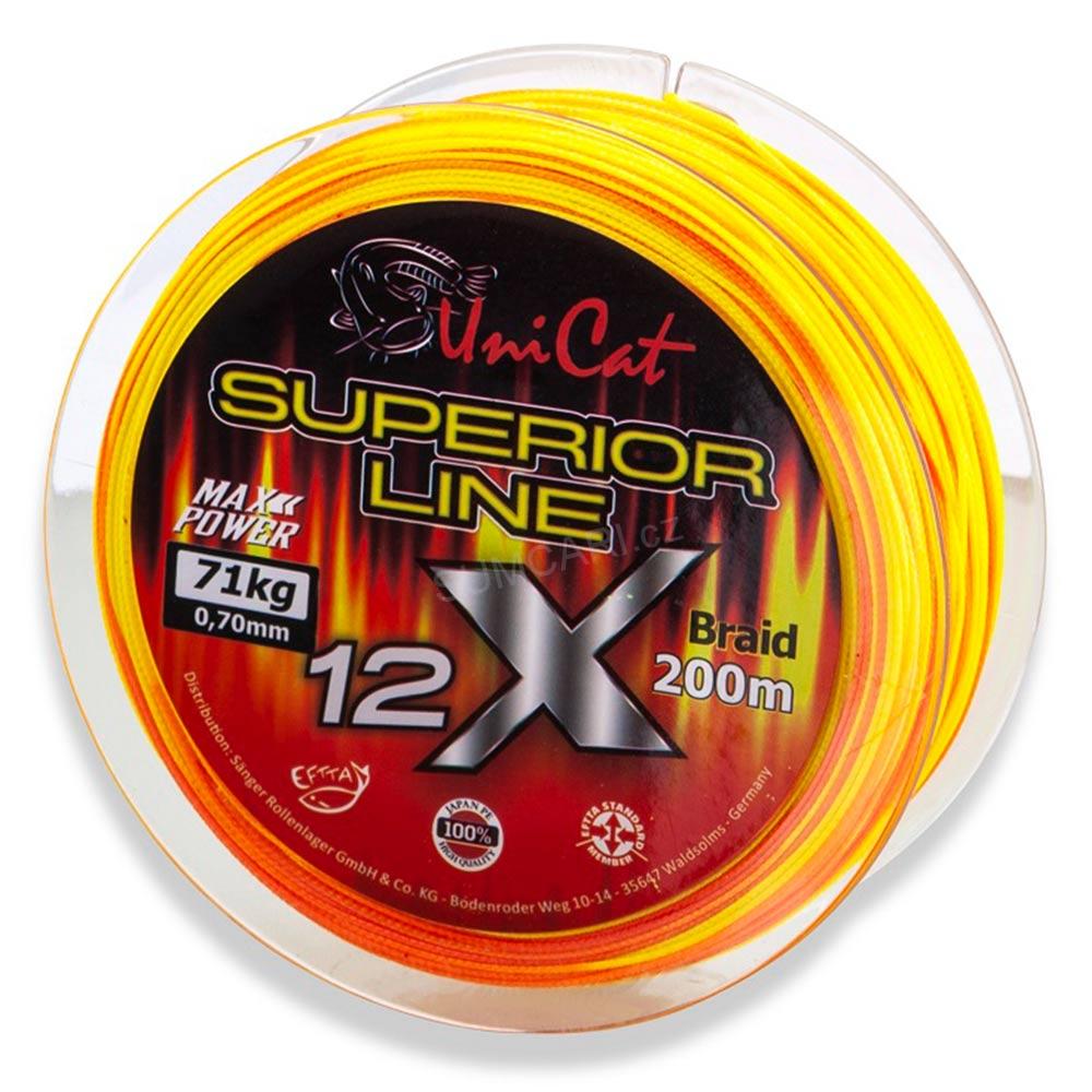 Uni Cat šňůra 12 X Superior Line 0.50mm 51kg, 200m