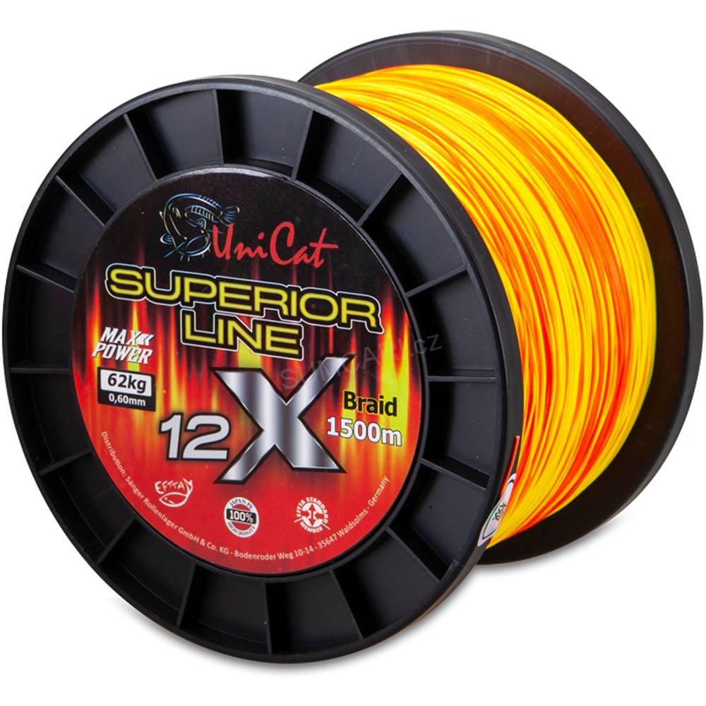 Uni Cat šňůra 12 X Superior Line 0.50mm 51kg, 1500m