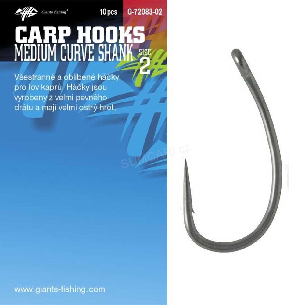 Háček s očkem Medium Curve Shank vel. 8, 10ks