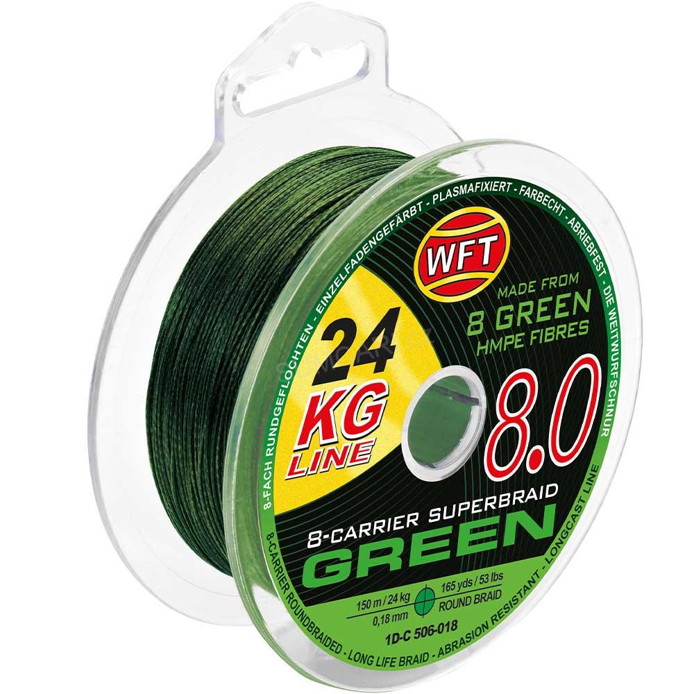 WFT pletenka KG 8.0, 0.08mm, 6.00kg, 150m - zelená