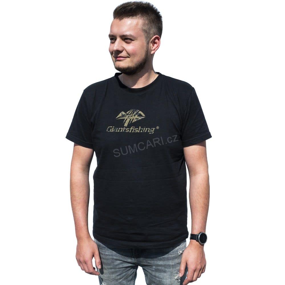 Giants fishing tričko pánské černé Camo Logo, vel. 2XL