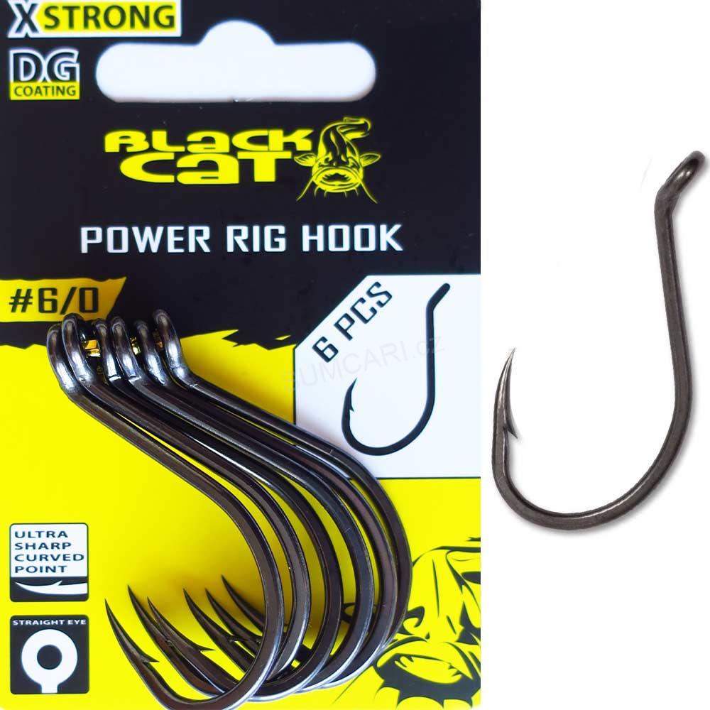 Black Cat sumcový háček POWER RIG DG coating 7/0, 6ks