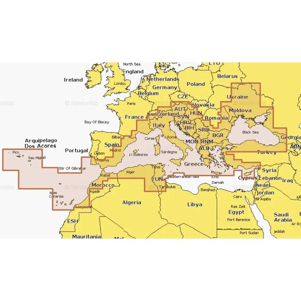 Navionics námořní mapy Středozemního a Černého moře