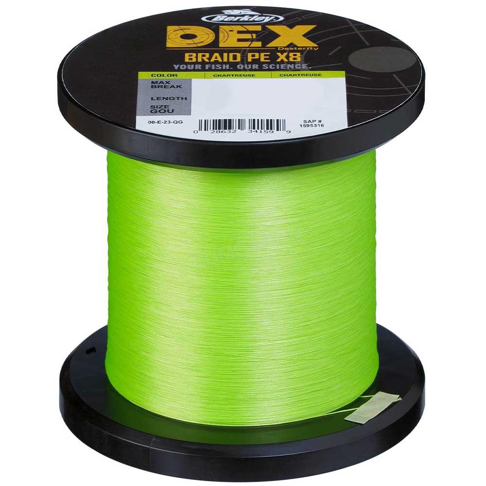 Berkley šňůra DEX Braid PE X8 Chartreuse 0.12mm 9.00kg, 1m