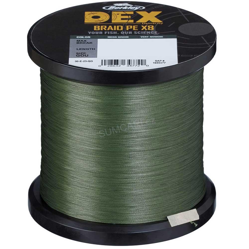 Berkley šňůra DEX Braid PE X8 moss green 0.08mm 6.80kg, 1m