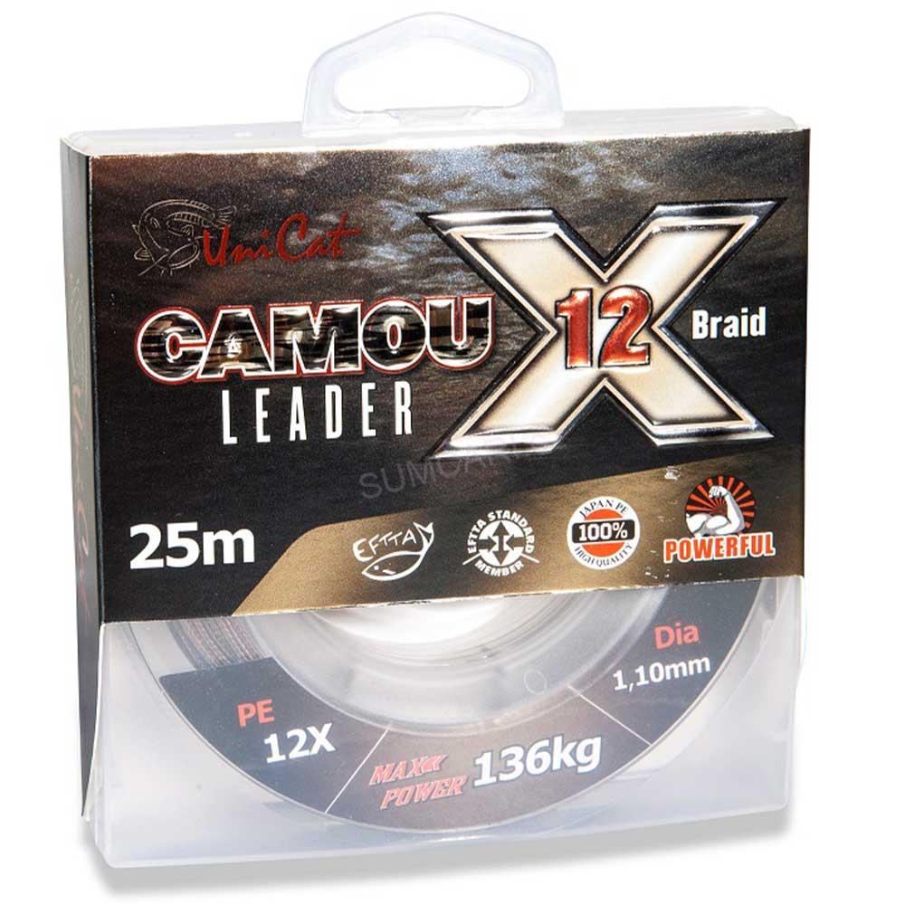 Uni Cat šňůra na návazce Camou X-12 Leader 12X 1.10mm 136kg, 25m
