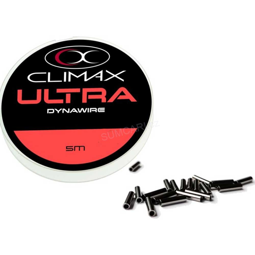 Climax vázací lanko DYNAWIRE 0.55mm 23kg, 5m + 20ks crimps