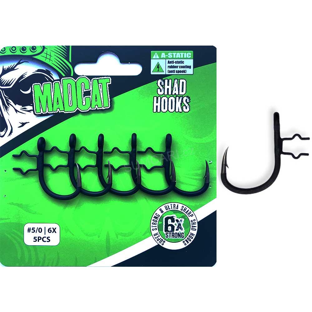 MADCAT háček A-Static Shad Hooks 6X 9/0, 5ks