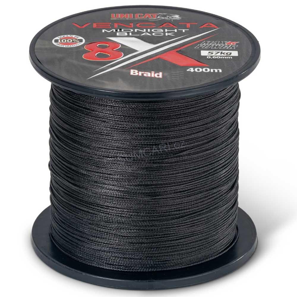 Uni Cat šňůra Vencata Midnight Black 8X 0.60mm 57kg, 400m