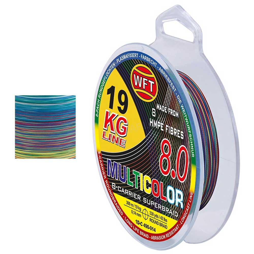 WFT pletenka KG 8.0, 0.22mm, 29kg, 300m - multicolor
