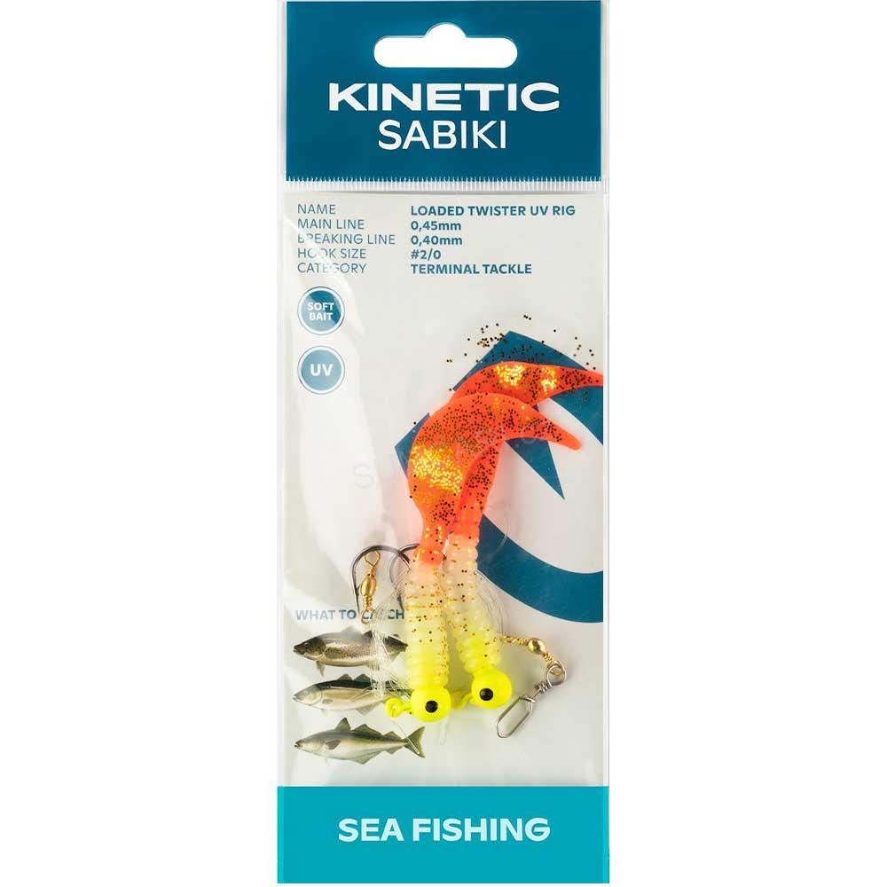 Kinetic návazec SABIKI LOADED TWISTER UV 2/0, Orange/Glitter
