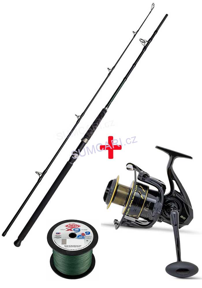 MADCAT set na sumce Black Heavy Duty 2.70m 200-300g + Black Cat Passion FD 80 a šňůra