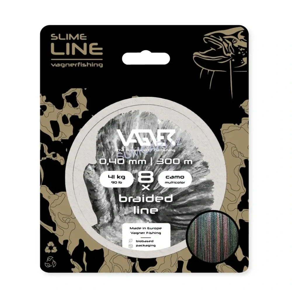 VAGNER sumcová šňůra Braided Line Camo 0.40mm 41kg, 300m