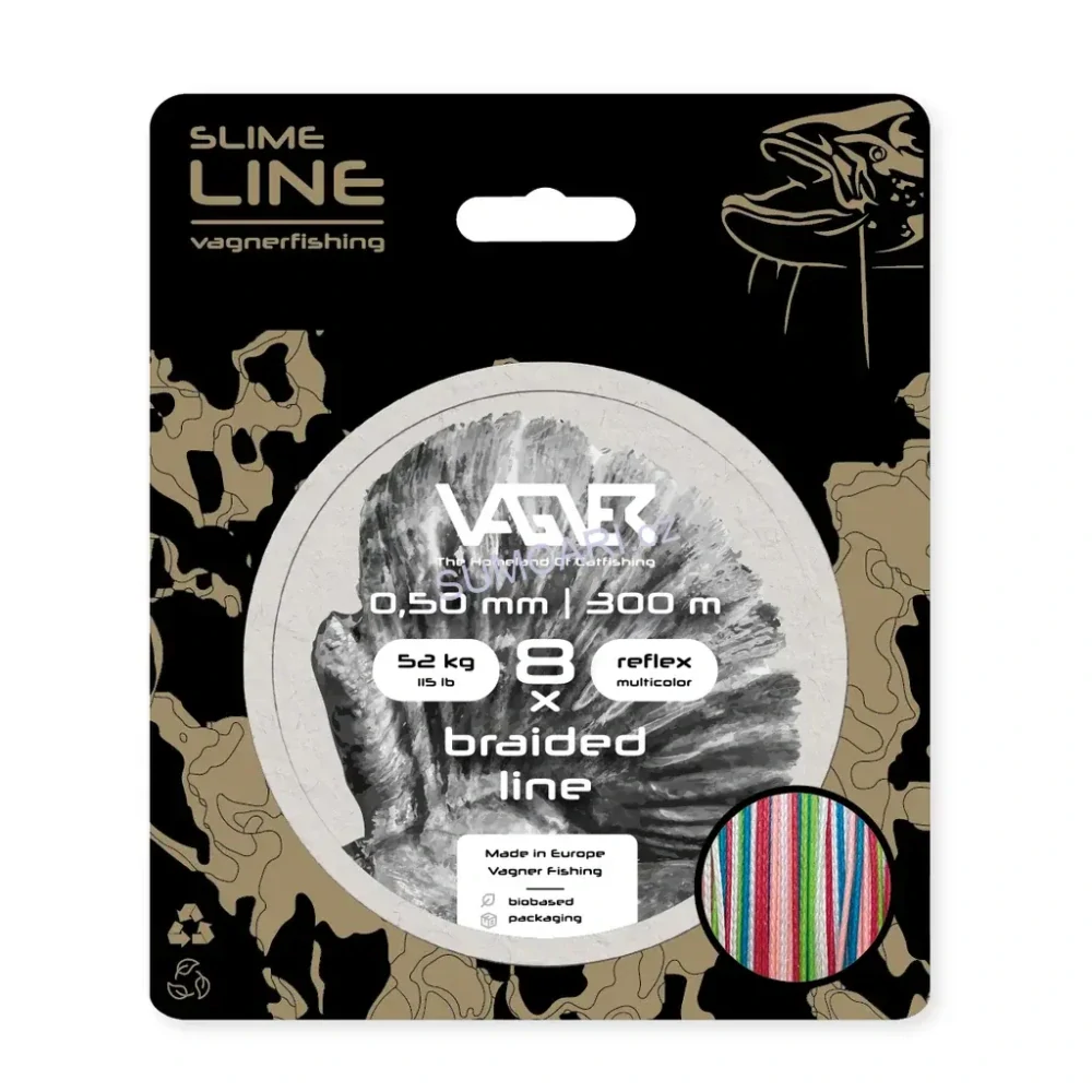 VAGNER sumcová šňůra Braided Line Reflex 0.50mm 52kg, 300m