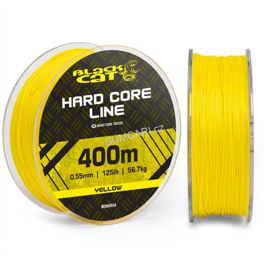 Black Cat sumcová šňůra Hard Core Line Yellow 0.55mm 56.7kg, 400m