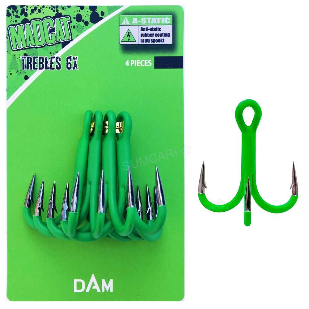 MADCAT sumcový trojháček A-Static Treble Hooks 1/0 4ks