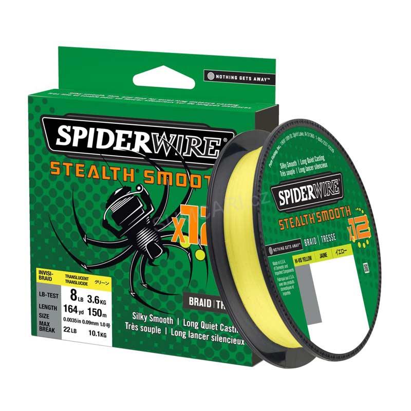 Spiderwire STEALTH Smooth 12 HI-VIS 0.06mm 5.40kg, 150m, žlutá