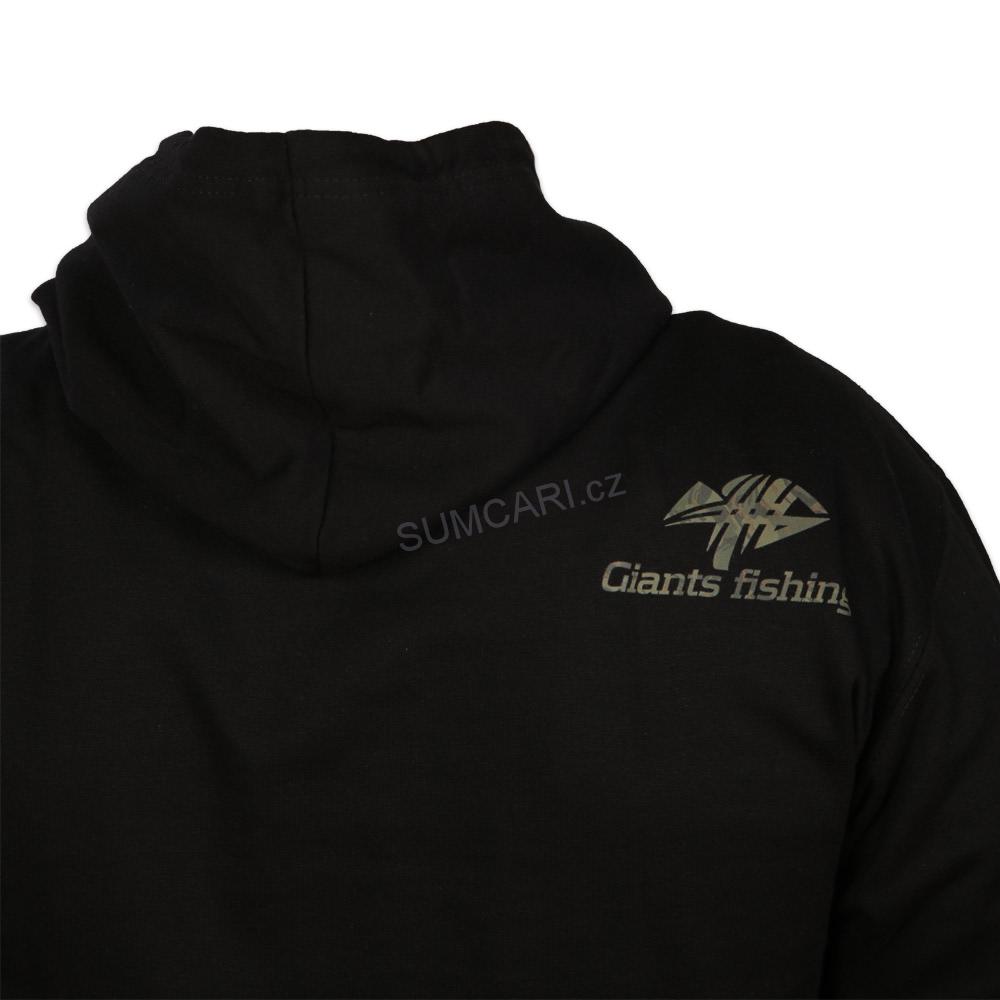 Giants Fishing mikina s kapucí černá Camo Logo, vel. M