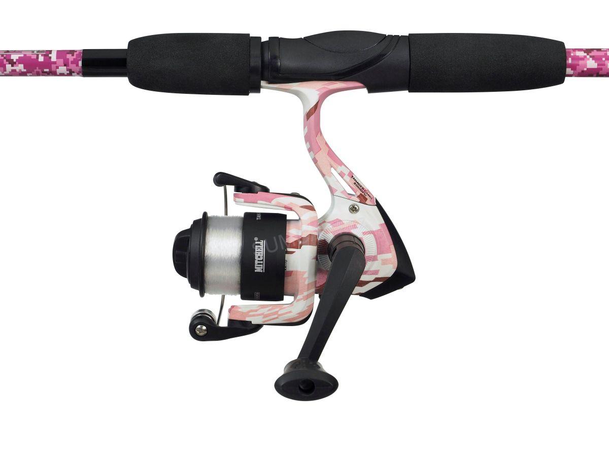 Mitchell prut Tanager Pink Camo II Spin s navijákem 3000 2.40m 10-30g, 2 díl