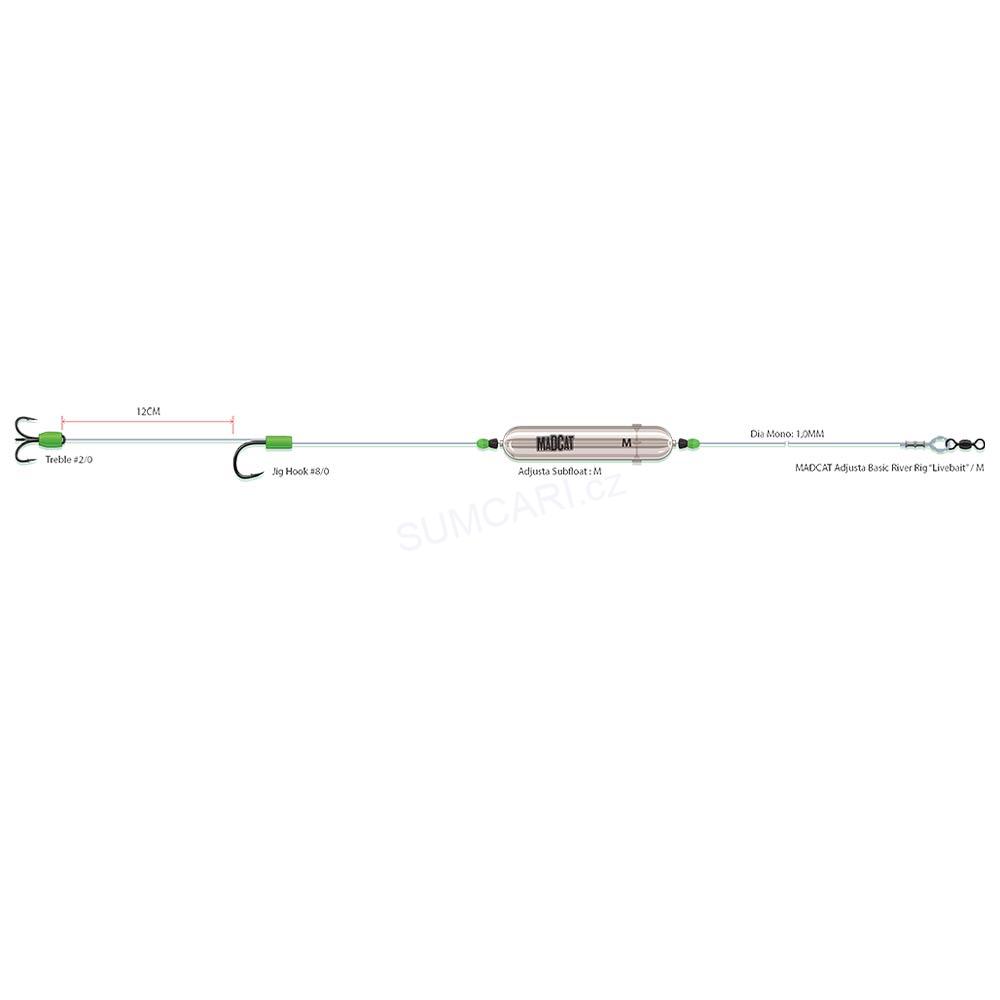 MadCat návazec na sumce podvodní splávek ADJUSTA BASIC RIVER RIG, 40g