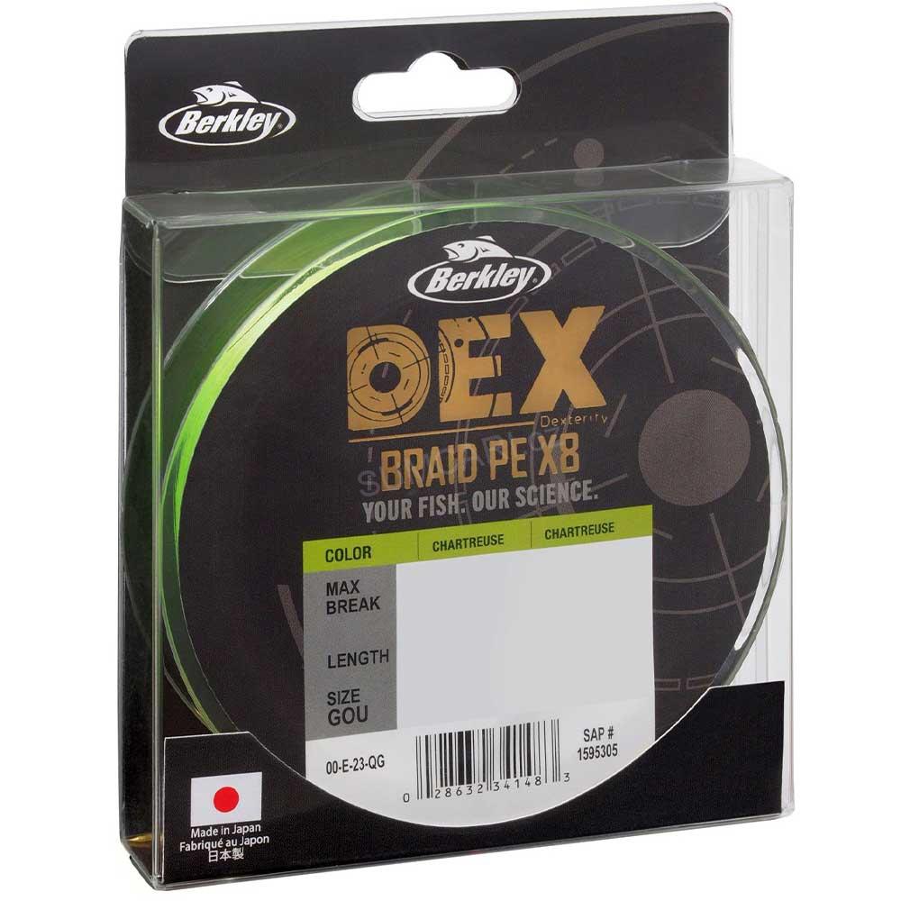 Berkley šňůra DEX Braid PE X8 Chartreuse 0.14mm 12.90kg, 150m