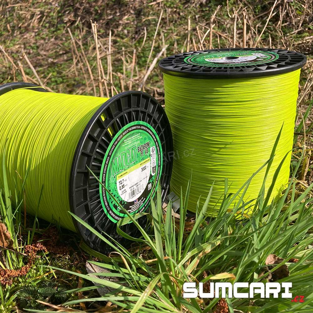 MadCat sumcová šňůra BACKBONE PE-X8 0.55mm 72.7kg, chartreuse