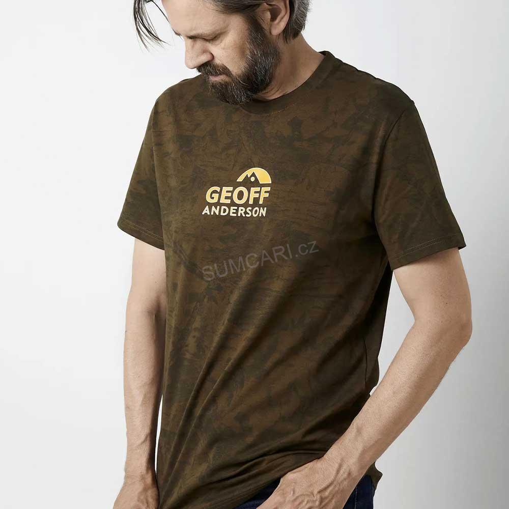Geoff Anderson tričko Organic Tee leaf, oranž. logo, vel. L