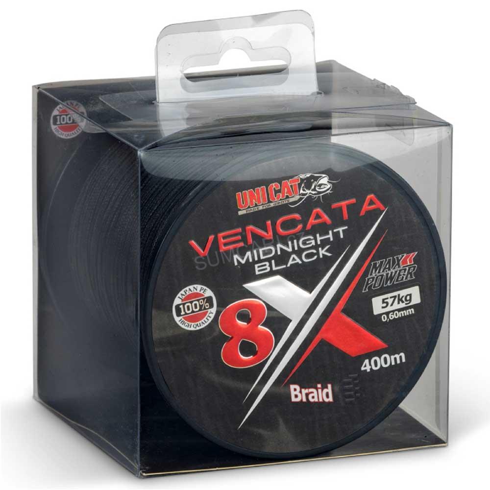 Uni Cat šňůra Vencata Midnight Black 8X 0.50mm 48kg, 400m