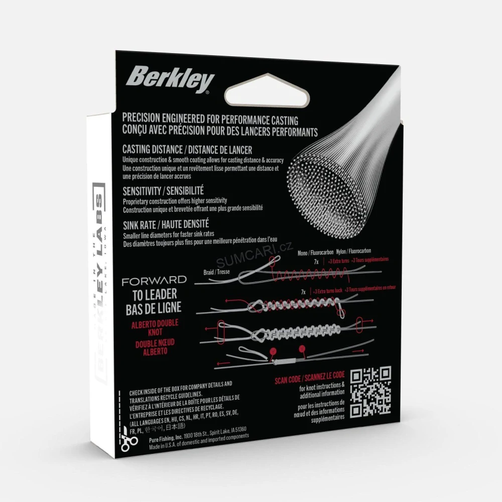 Berkley Forward Finesse Braid 0.15mm, 4.70kg, Crystal, 150m