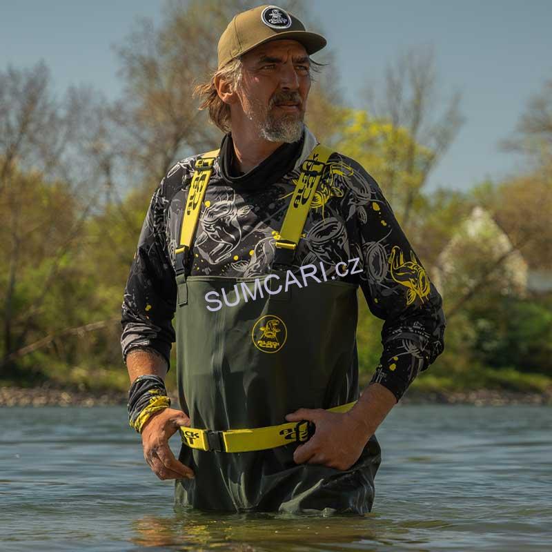 Black Cat prsačky Green Booted Waders, vel. 42