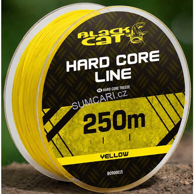 Black Cat sumcová šňůra Hard Core Line Yellow 0.55mm 56.7kg, 250m