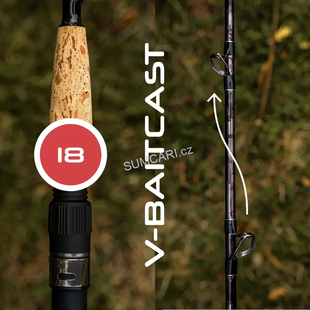 VAGNER prut Magic V-Baitcast 18, 1.95m 80-300g, 1 díl