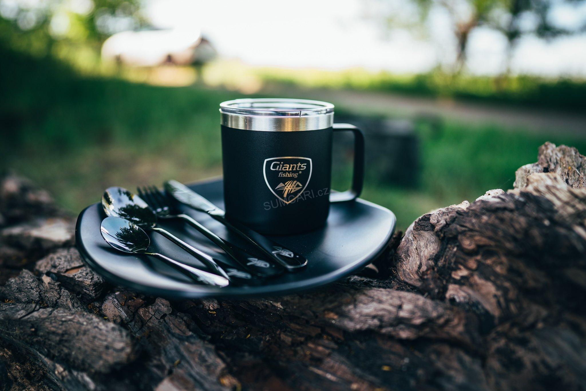 Giants fishing sada příborů černý nerez Cutlery SS 410