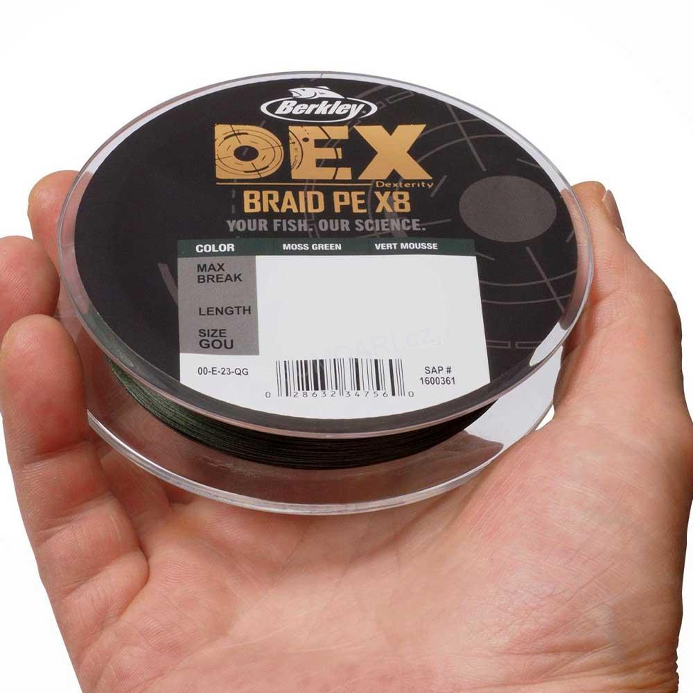 Berkley šňůra DEX Braid PE X8 moss green 0.04mm 4.10kg, 150m