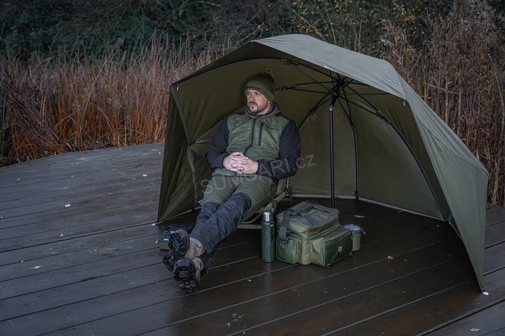 Korum rybářský přístřešek Progress - Graphite Brolly Shelter 50"