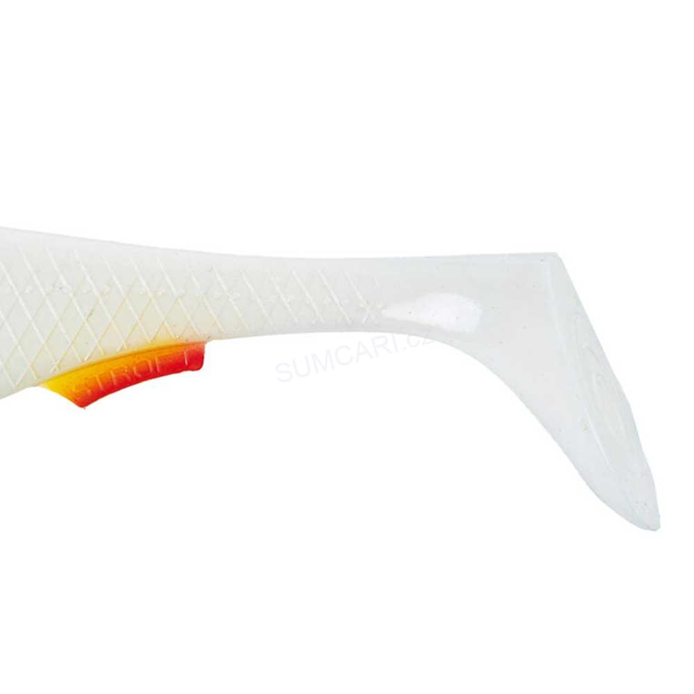 Stroft gumová nástraha PREDATOR White Fire Fin, 14cm
