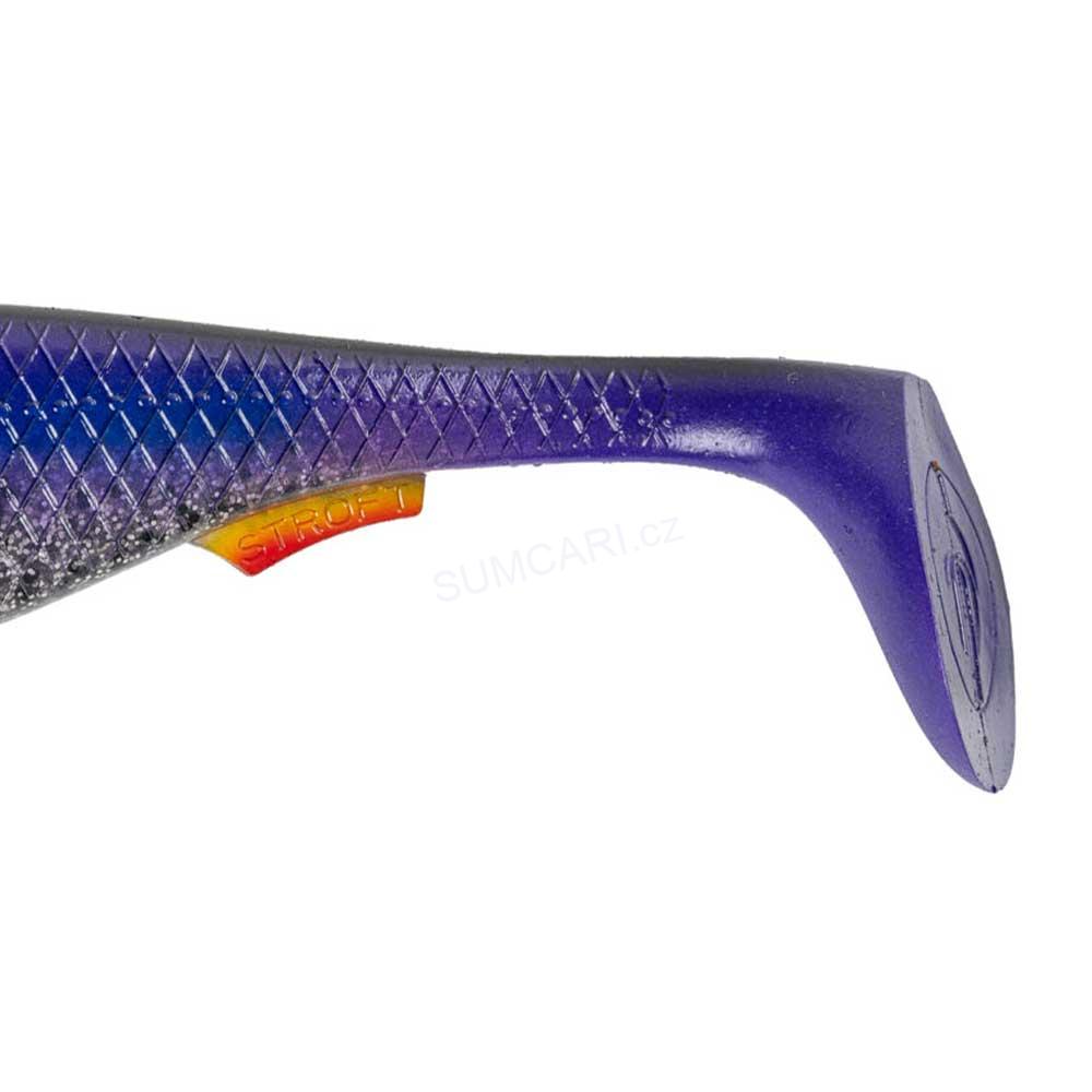 Stroft gumová nástraha PREDATOR Purple Fire Fin, 18cm