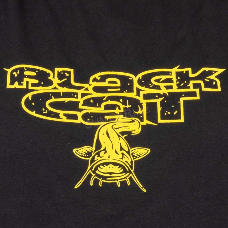 Black Cat tričko DISTRESSED Logo Black Tee, vel. XXXL