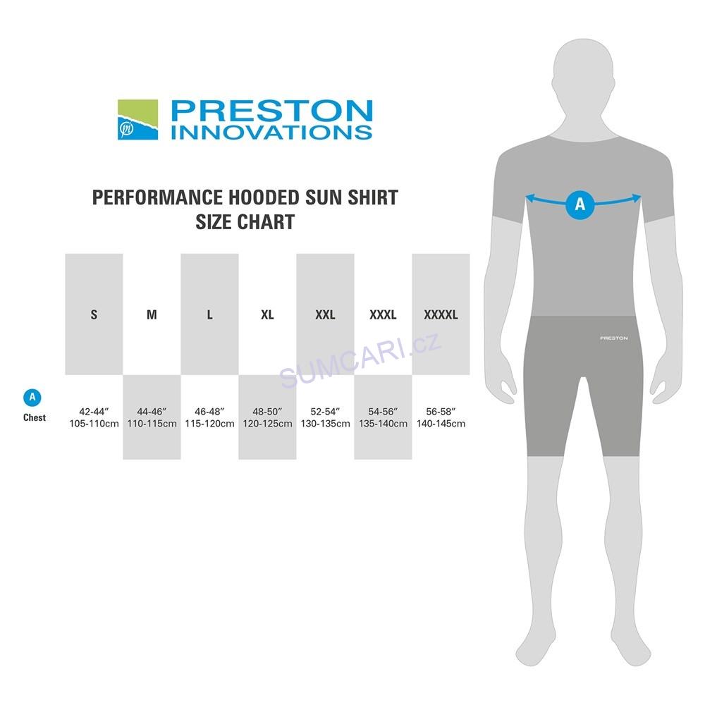 Preston triko Performance Hooded Sun Shirt UPF-40, vel. L