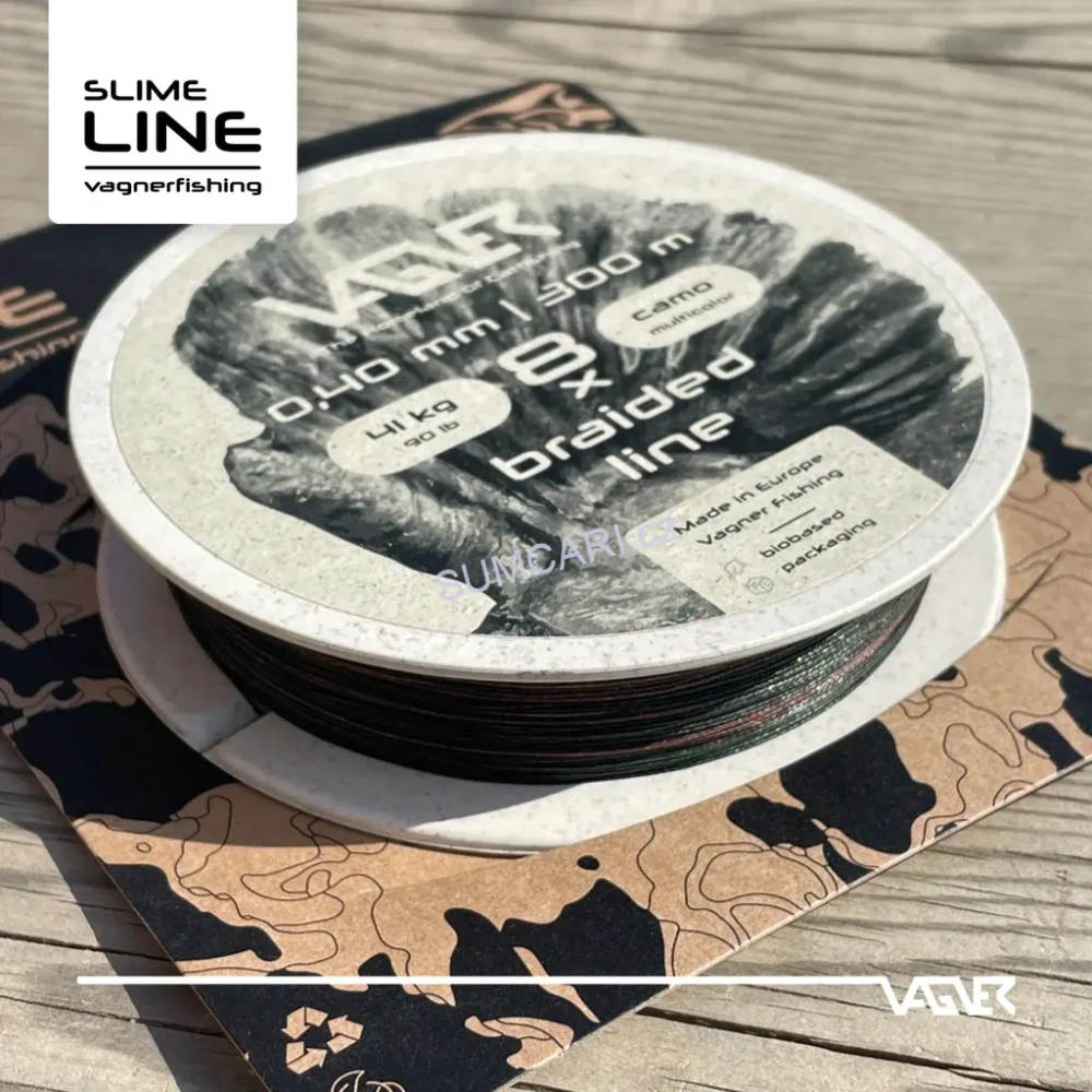 VAGNER sumcová šňůra Braided Line Camo 0.50mm 52kg, 300m