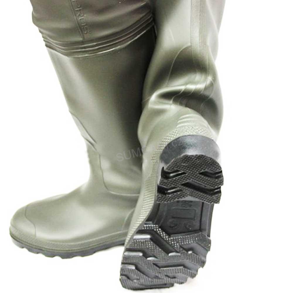 PROS rybářské prsačky SBT01 PVC se stahovacím opaskem zelené, vel. 48