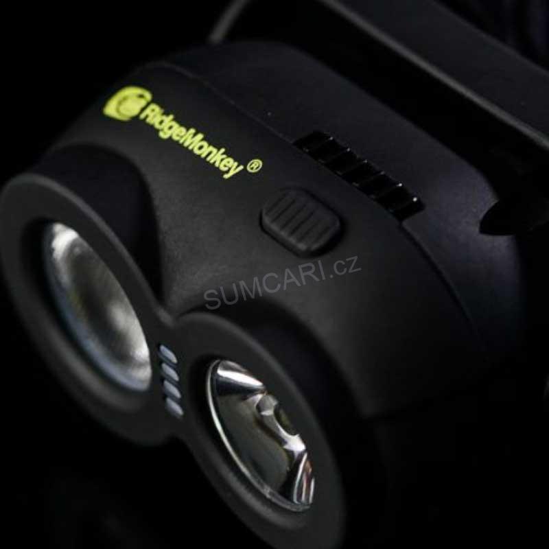 RidgeMonkey dobíjecí čelovka VRH150X USB Rechargeable Headtorch