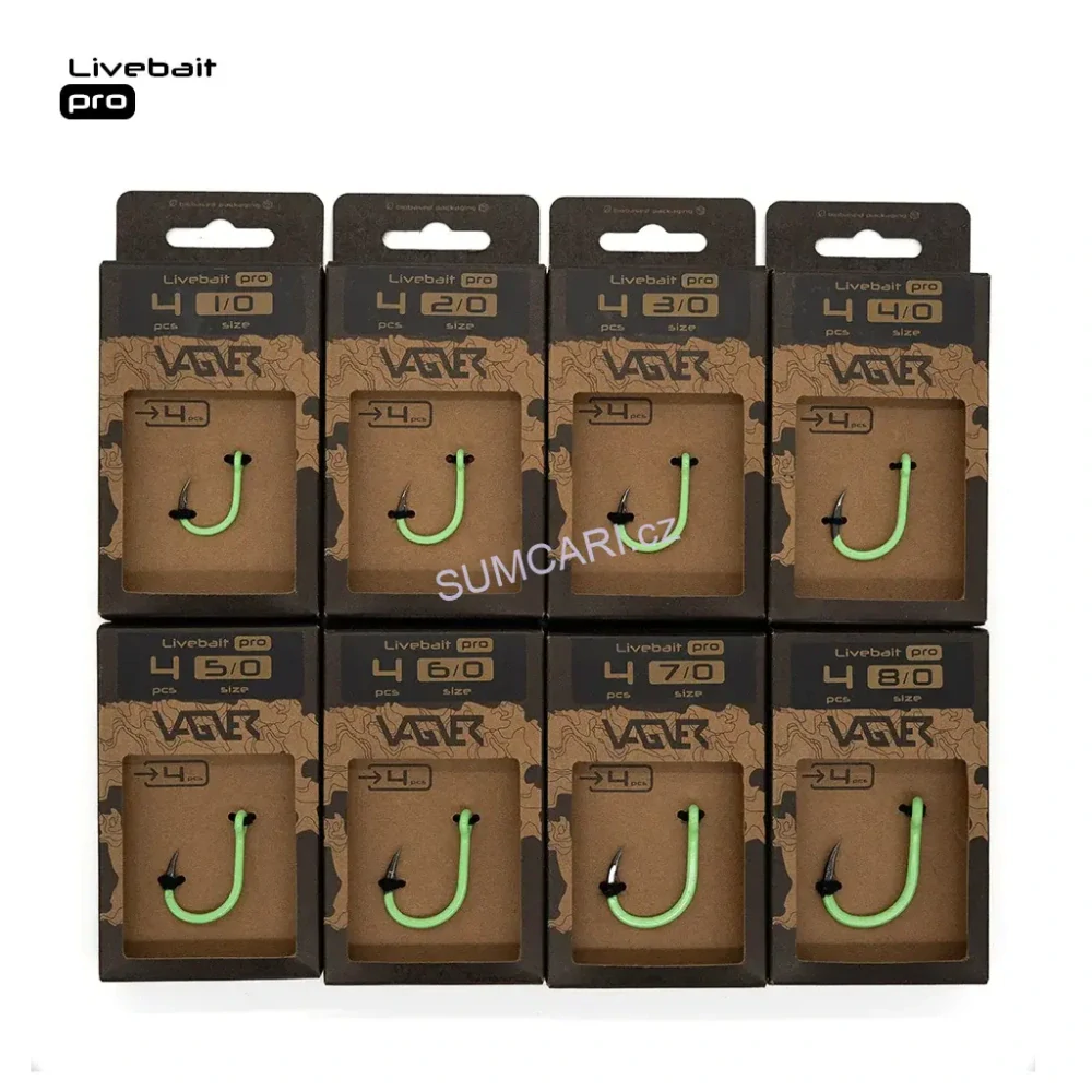 VAGNER háček Livebait PRO, vel. 2/0, 4 ks