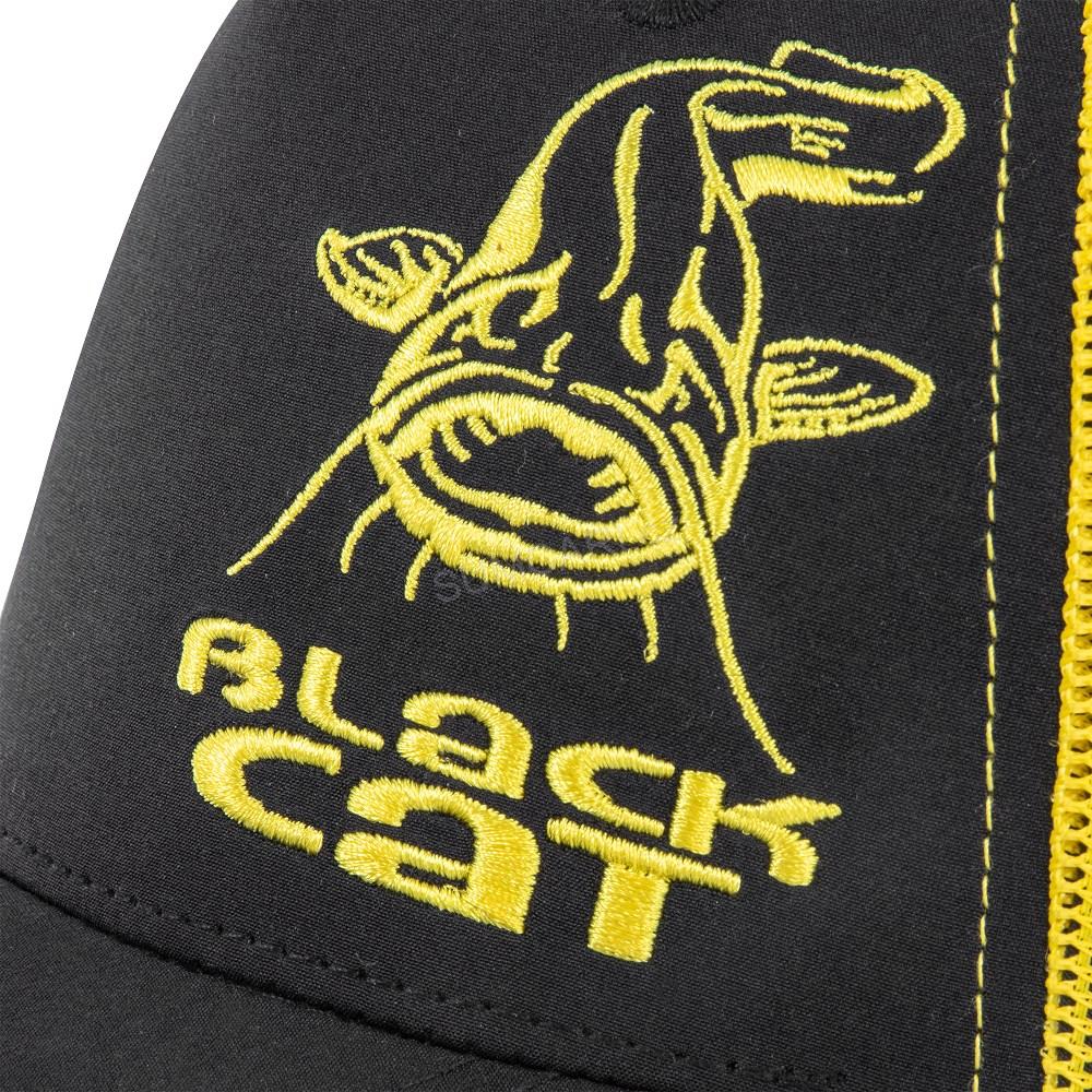 Black Cat kšiltovka Black and Yellow Trucker Cap