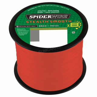 Spiderwire STEALTH Smooth8 0.39mm 46.30kg, červená