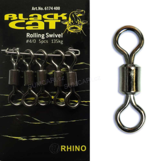 Black Cat obratlík Rolling Swivel 4/0, 135kg, 5ks