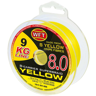 WFT pletenka KG 8.0, 0.08mm, 6.00kg, 150m - žlutá